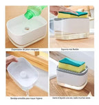 Porta esponja con dispenser de jabon
